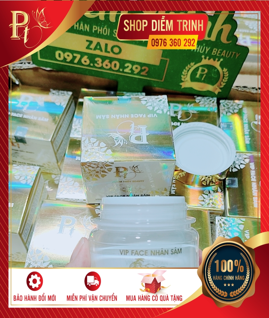 KEM vip face nhân sâm 20g spf45