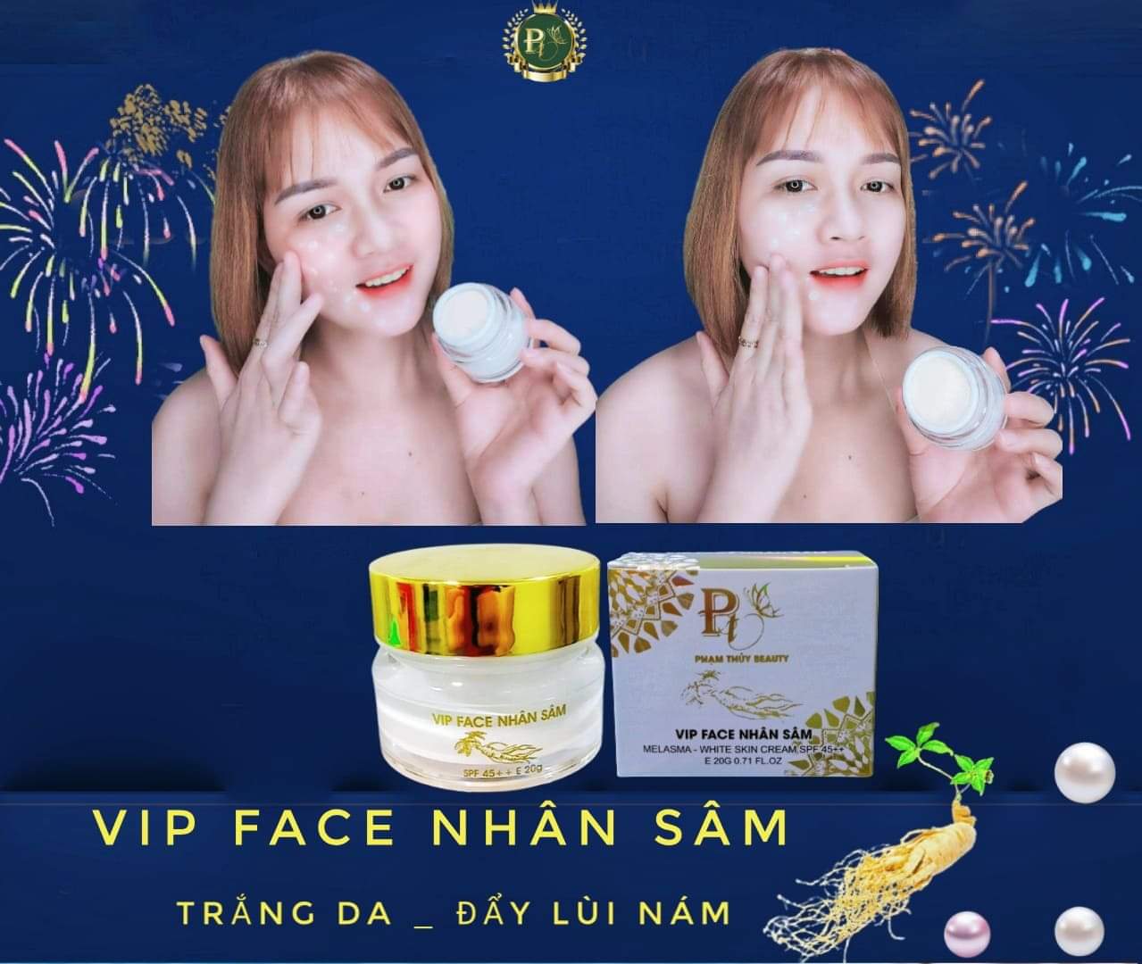 KEM vip face nhân sâm 20g spf45