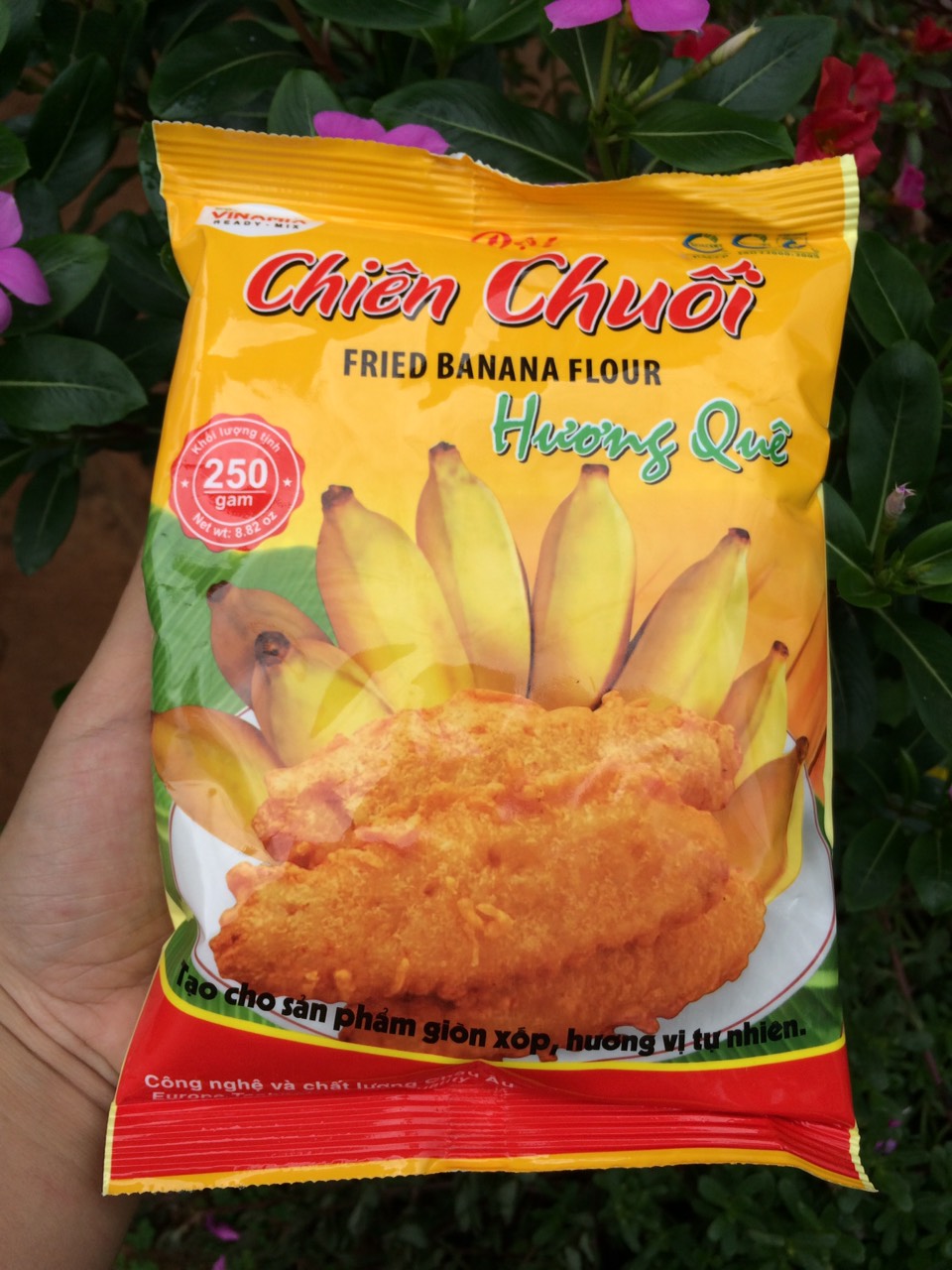 Bột chiên chuối Hương Quê-Vinamix 250gr. Date 10.2022