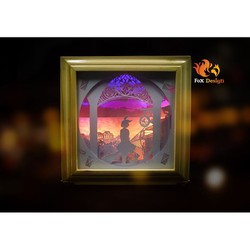 FoxDesign - Đèn giấy nghệ thuật - Cô Phù Thủy Nhỏ Kiki (Kirigami lightbox) Mã FDGB01 FoxDesign - Đèn giấy nghệ thuật - Cô Phù Thủy Nhỏ Kiki (Kirigami lightbox) Mã FDGB01