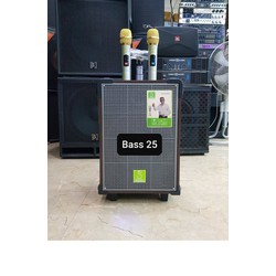Loa kéo Karaoke Bluetooth SOK NE-338: Bass 25, Có 2 Micro không dây đi kèm
