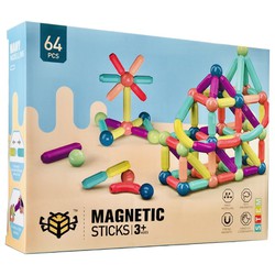 Bộ Đồ Chơi Xếp Hình Nam Châm - Magnetic Stick - Sáng Tạo - 64 chi tiết - Á Châu Books Bộ Đồ Chơi Xếp Hình Nam Châm - Magnetic Stick - Sáng Tạo - 64 chi tiết - Á Châu Books