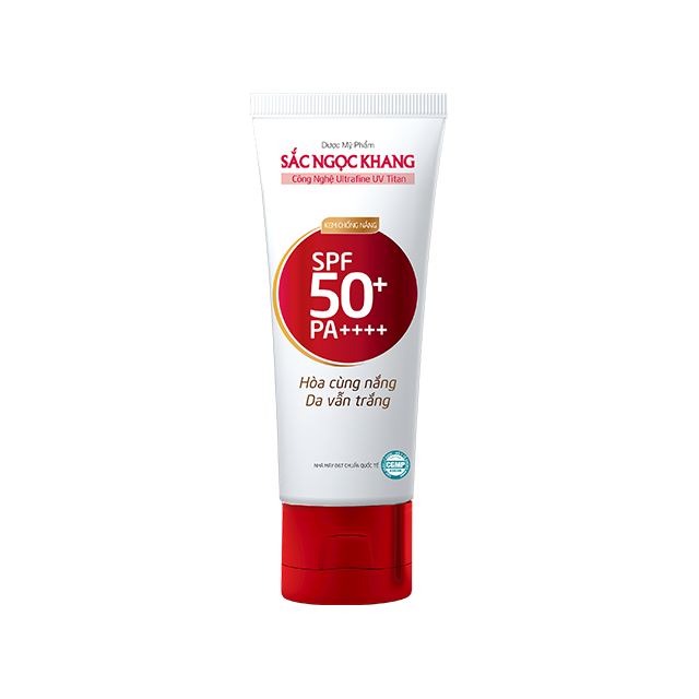 Hình ảnh Kem chống nắng Sắc Ngọc Khang SPF50+/PA++++ 50g giúp chống nắng tối ưu và dưỡng da trắng sáng (Tuýp 50g)