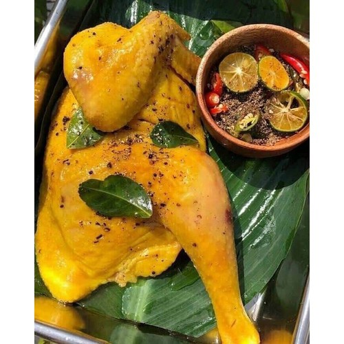 1 khay nửa con gà ta nổ muối tiêu chanh rừng