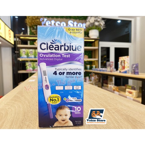 Que thử rụng trứng điện tử Clearblue hộp 4 nấc thử