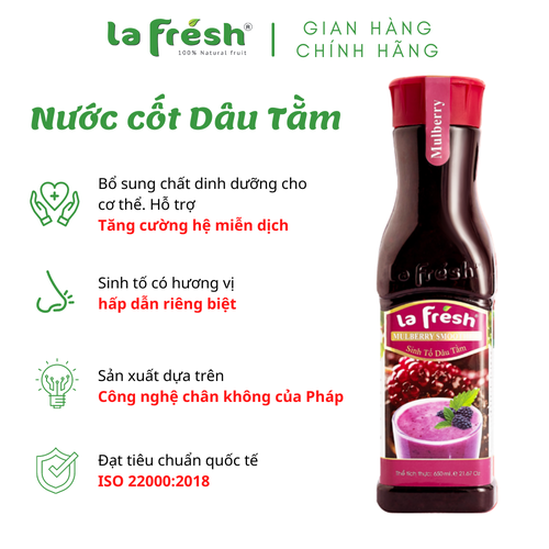 Sinh Tố Dâu Tằm LaFresh Chai 750ml