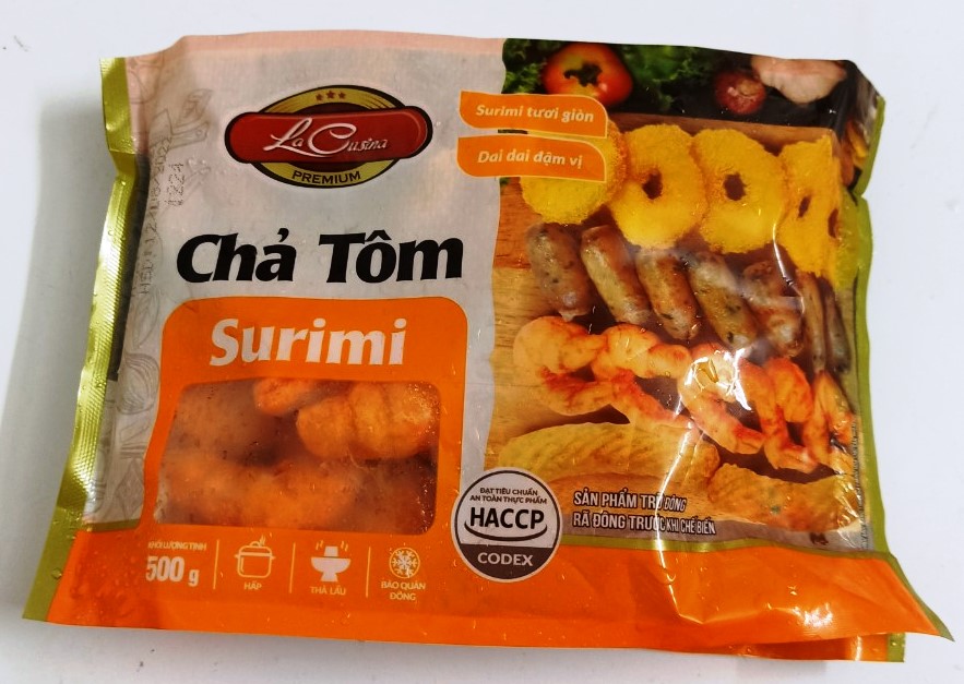 CHẢ TÔM SURIMI ĐỊNH HÌNH  500G [THẢ LẨU/ CHIÊN XIÊN QUE ĂN VẶT]