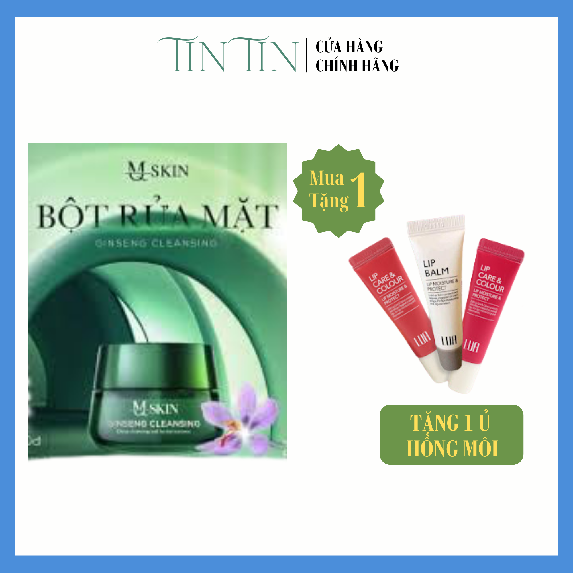 Bột Rửa Mặt Nhân Sâm MQ Skin 100g Mẫu Mới