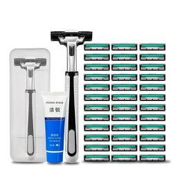 bộ cạo dâu 36 lưỡi tặng kèm 1 cán và 1 lọ gel