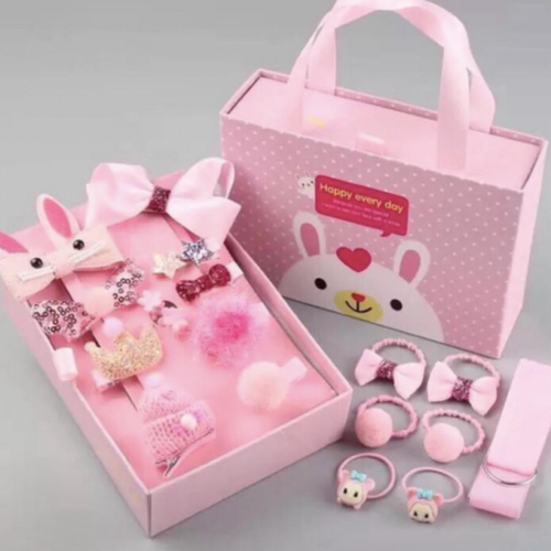 Set Nơ Kẹp Tóc Cho Bé 18 Chi Tiết Siêu Cute - Loại Tốt