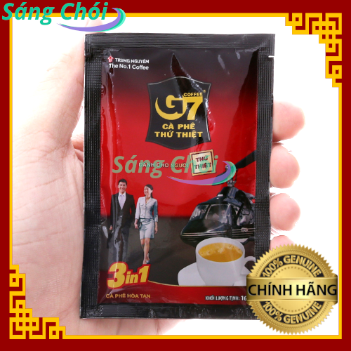 1 Bịch [50 Gói x 16g HSD 10/2023] Cà Phê Sữa G7 3in1 Cà Phê Hòa Tan G7 3 Trong 1 Chính Hãng - 1 Pack [50 Sachet x 16g] G7 3 in 1 Instant Milk Coffee Mix Genuine - Trung Nguyên Legend - Sáng Chói