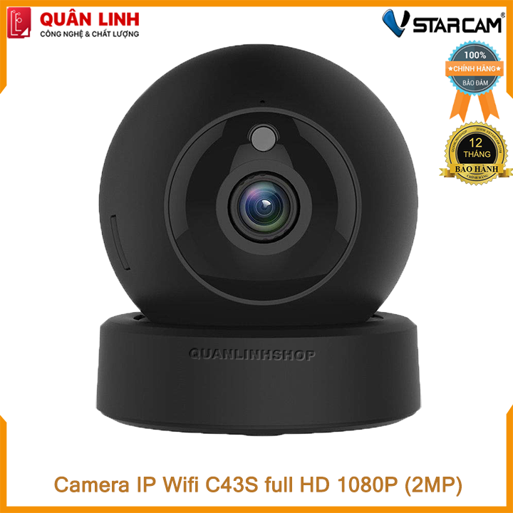 Hình ảnh Camera giám sát IP wifi hồng ngoại ban đêm Vstarcam C43S Full HD 1080P 2MP kèm thẻ 64GB