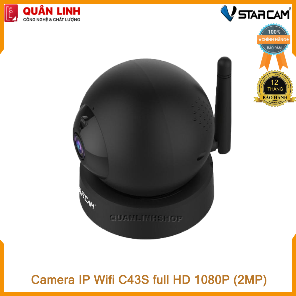 Hình ảnh Camera giám sát IP wifi hồng ngoại ban đêm Vstarcam C43S Full HD 1080P 2MP kèm thẻ 64GB