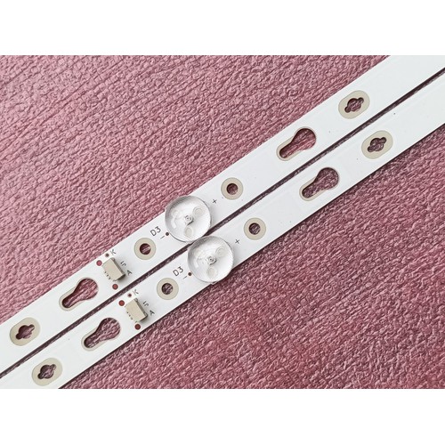 BỘ THANH ĐÈN LED TIVI TCL 32 D3000 MỚI 100%, HÀNG ZIN HÃNG, BỘ 2 THANH MỖI THANH 5 BÓNG 6V DÀI 56,4cm