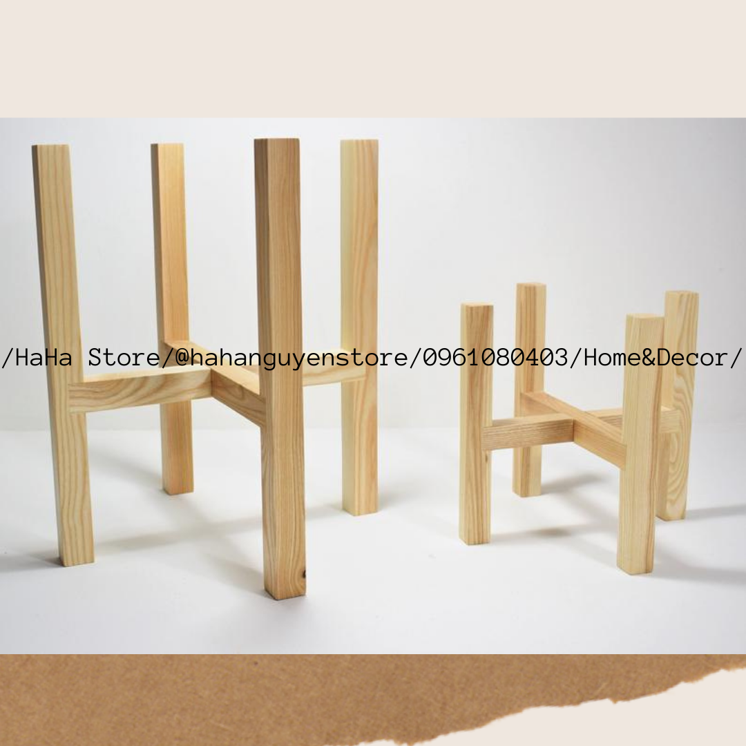 Chân Gỗ Đặt Chậu cây - Đôn/Kệ Gỗ Để Chậu Hoa CCG01