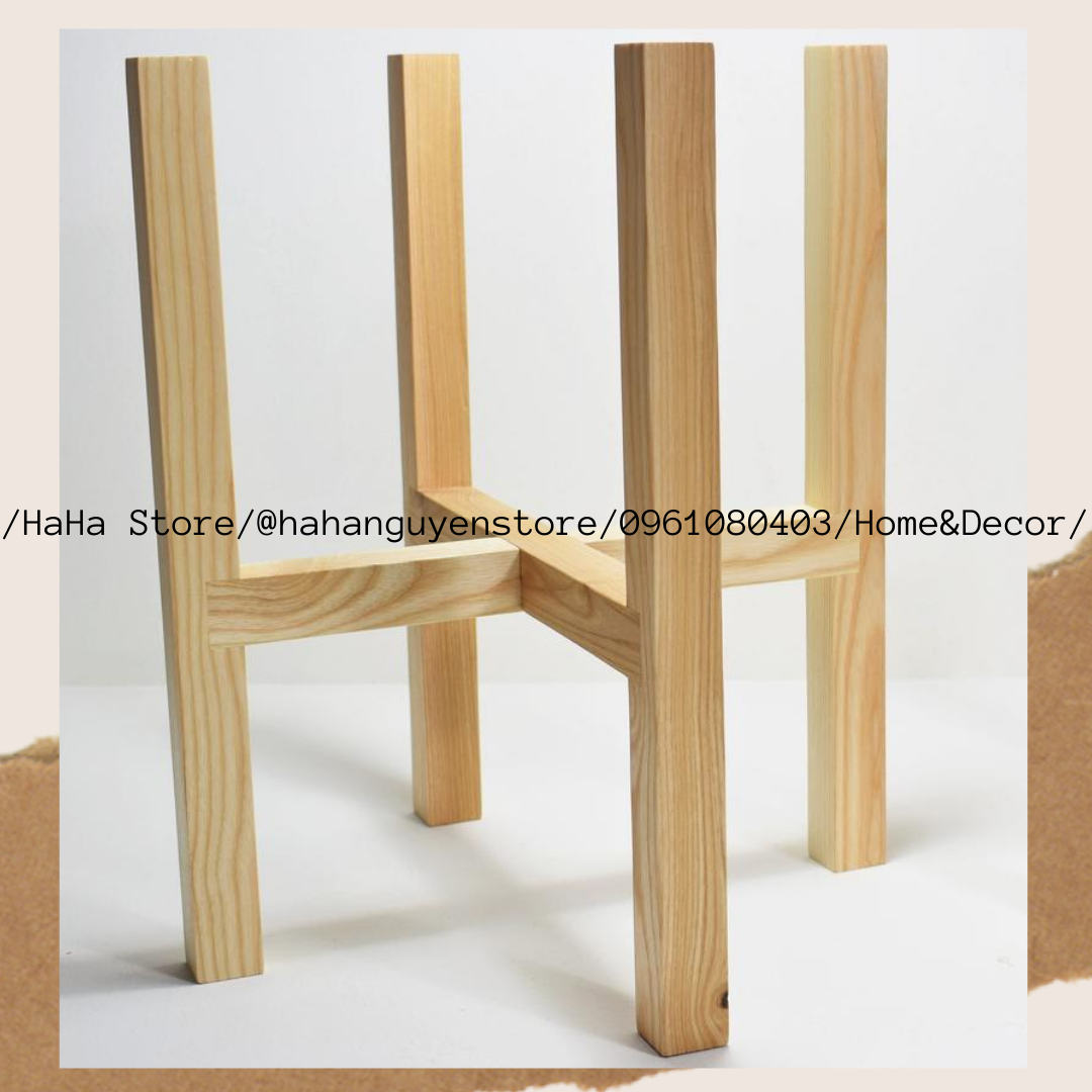 Chân Gỗ Đặt Chậu cây - Đôn/Kệ Gỗ Để Chậu Hoa CCG01