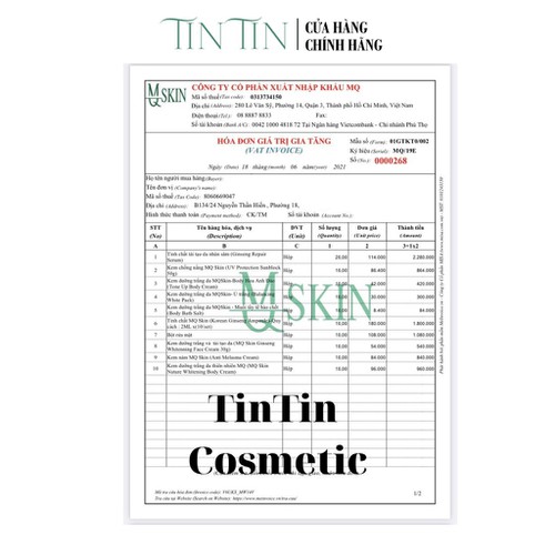 Bột Rửa Mặt Nhân Sâm MQ Skin