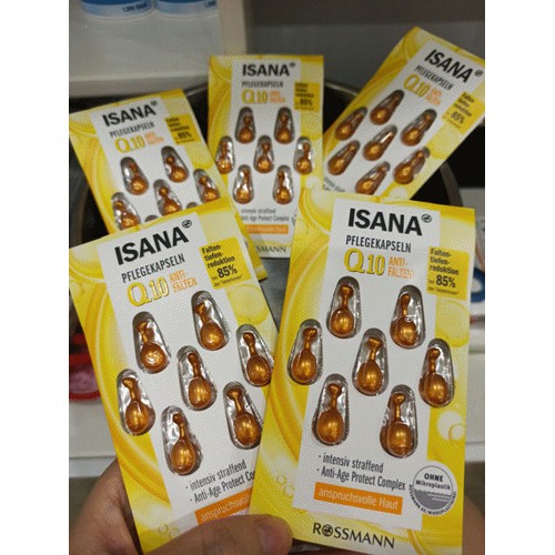 Serum Isana Q10 dạng viên giảm nếp nhăn chống lão hoá hàng nội địa Đức Vĩ 7viên