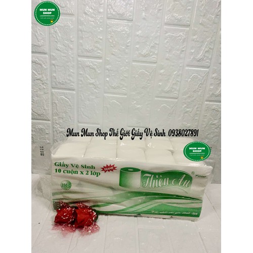 Giấy giá rẻ không lỏi Thien An 10 cuộn/ 1 lốc dai sạch