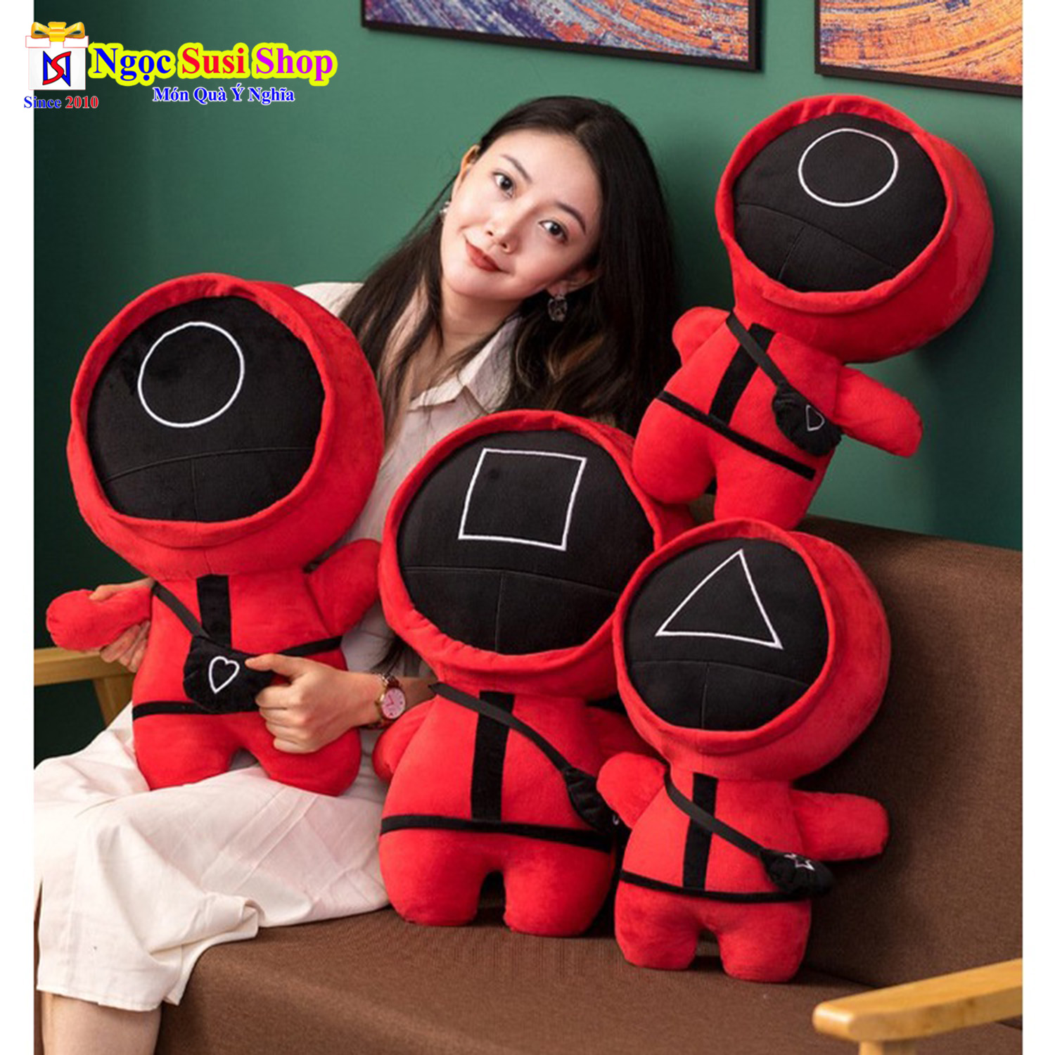 GẤU BÔNG TRÒ CHƠI CON MỰC KHỔNG LỒ SQUID GAME [ SIÊU ĐẸP]