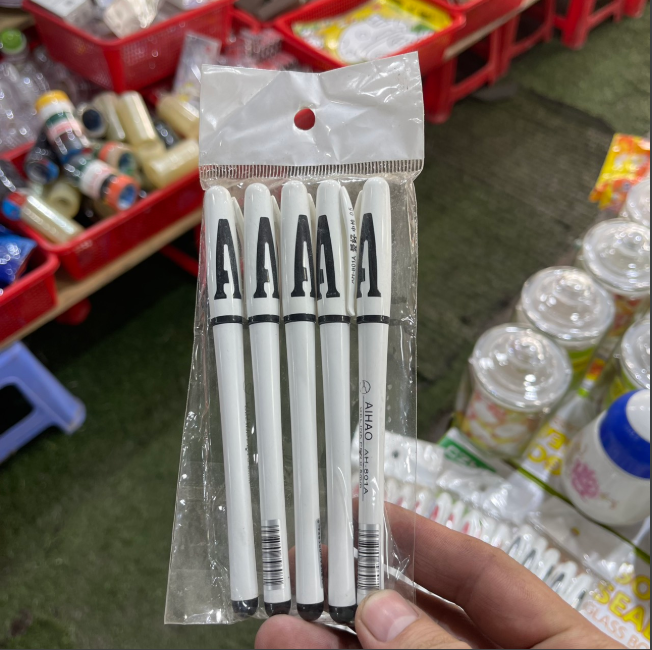 Combo 5 Cây Bút Mực Chữ A Màu Đỏ/ Đen