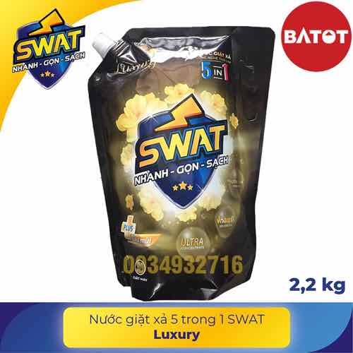 Hình ảnh Nước giặt xả 5 trong 1 Swat Luxury hương hoa thơm thiên nhiên công nghệ Thái Lan 2,2kg