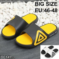 Dép lê đúc nguyên khối dép quai ngang big size cỡ lớn EU:46-48 cho nam chân to – DL147