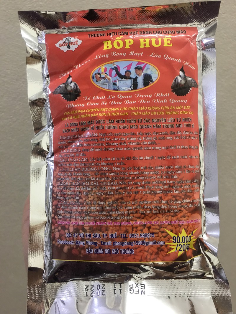 Cám Chào Mào Dinh Dưỡng Cao Cấp Bốp Huế - Cám Thi Đấu 2 Trong 1 - Đắng Cấp Trên Mọi Đấu Trường