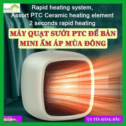 MÁY QUẠT SƯỞI PTC ĐỂ BÀN MINI ẤM ÁP MÙA ĐÔNG  "BAHAMAR" Ứng dụng: Trong Gia Đình, Phòng Khách, Phòng làm việc, nhà