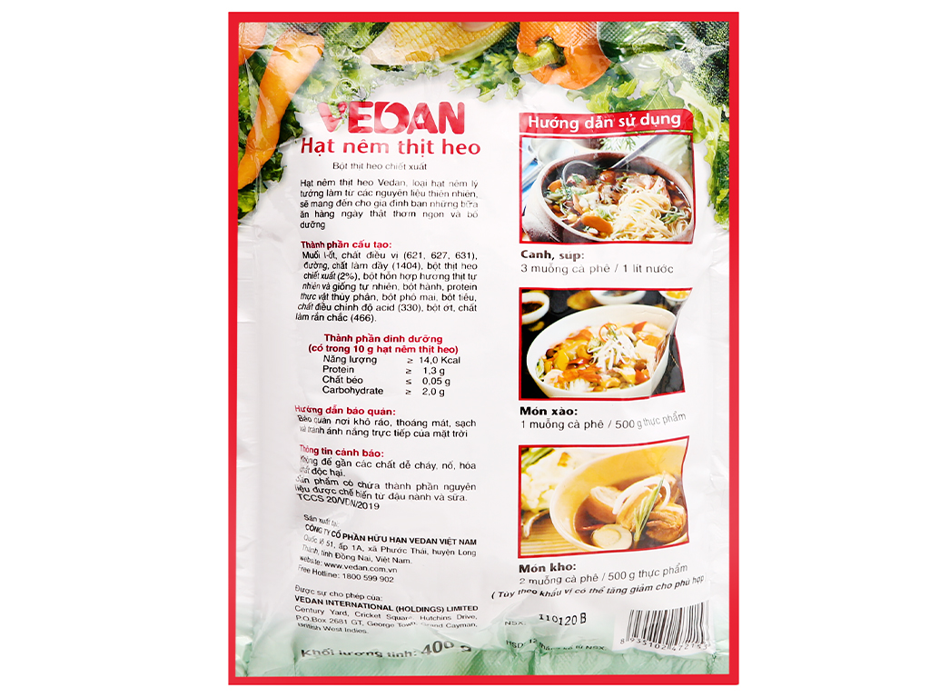 Hạt nêm thịt heo Vedan gói 400g