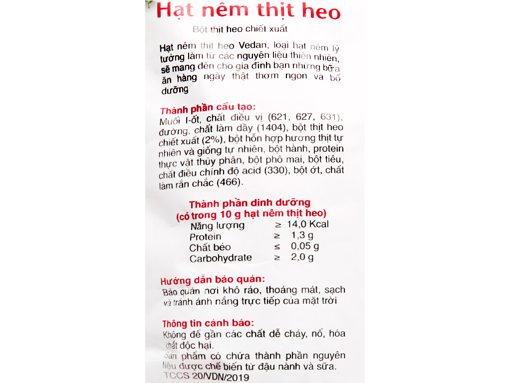 Hạt nêm thịt heo Vedan gói 400g