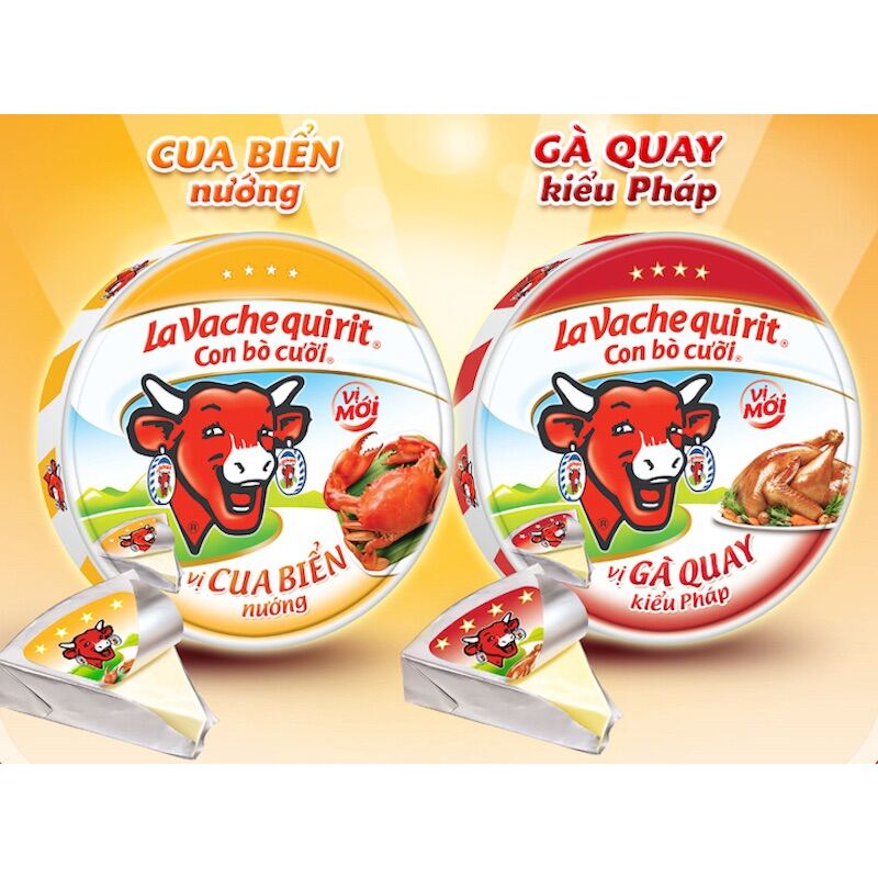 Hình ảnh Phô mai con bò cười vị cua biển gà quay 120g - Giao ngẫu nhiên - HSD 9 & 24/01/2022