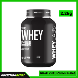 Sữa tăng cơ 100% Whey Protein Wheylabs Hộp 2.3kg (75 lần dùng) - Nutrition Depot