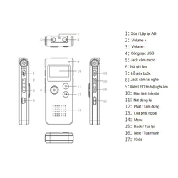 Máy ghi âm Chuyên dụng Antamart _ 609 Siêu nhỏ
