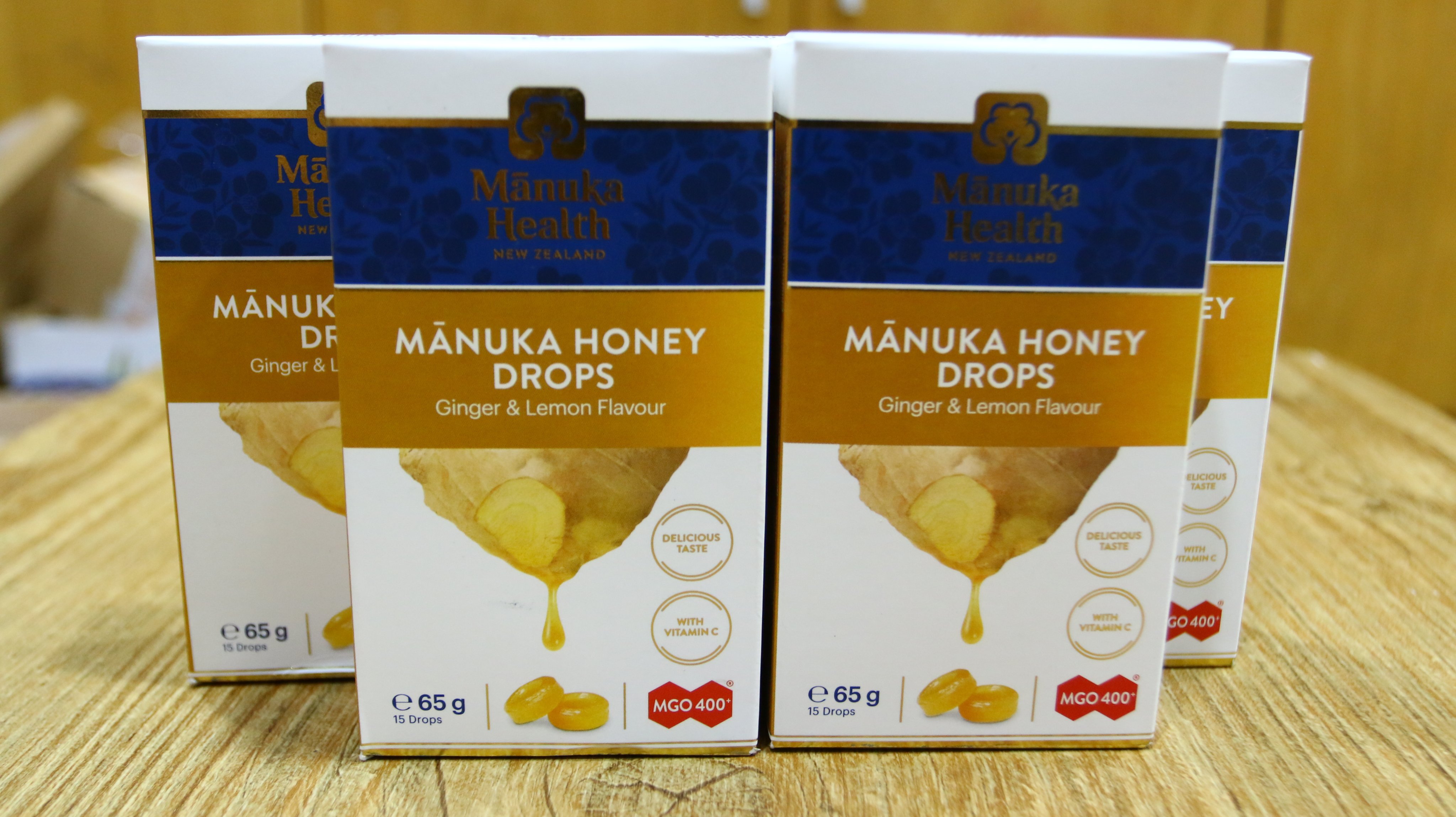 Kẹo ngậm Mật ong Manuka Honey Drops Ginger & Lemon Flavour Vị Chanh và Gừng MGO 400