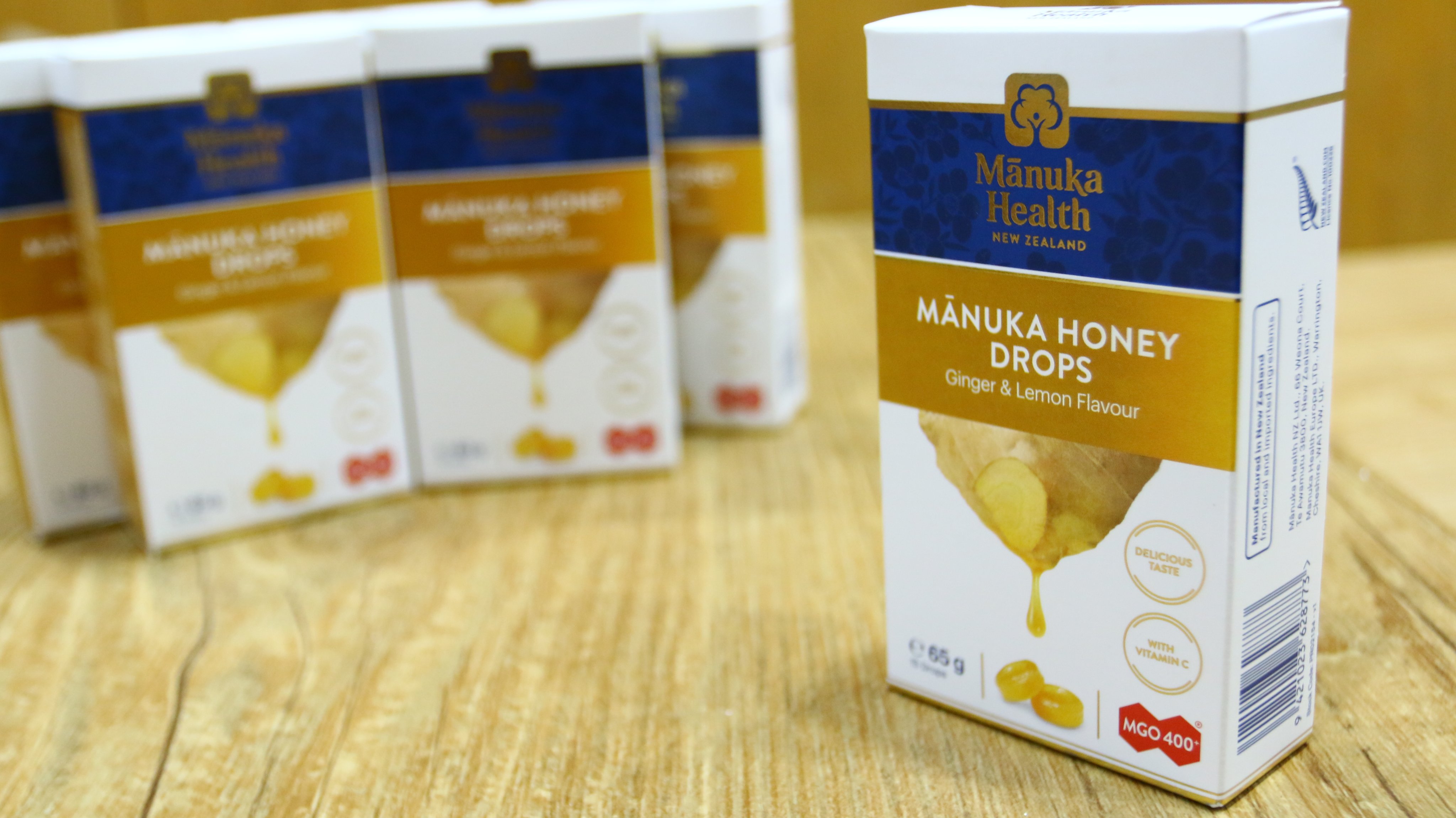 Kẹo ngậm Mật ong Manuka Honey Drops Ginger & Lemon Flavour Vị Chanh và Gừng MGO 400
