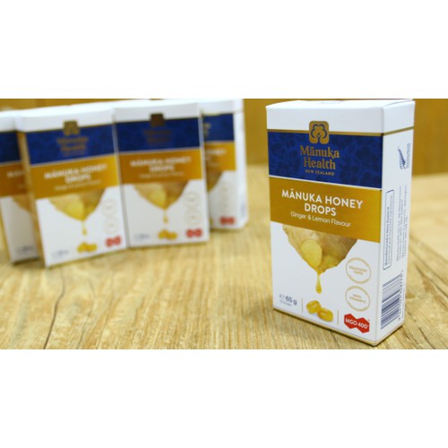 Kẹo ngậm Mật ong Manuka Honey Drops Ginger & Lemon Flavour Vị Chanh và Gừng MGO 400