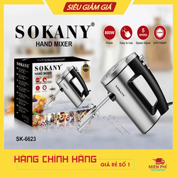 Máy đánh trứng, trộn bột cầm tay SOKANY 6623 - 800W