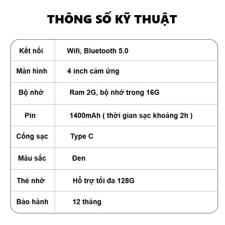 Hình ảnh Máy nghe nhạc xem phim trực tuyến MP3/MP4 Ruizu H8 hệ điều hành Adroid 5.1 bộ nhớ trong 16G