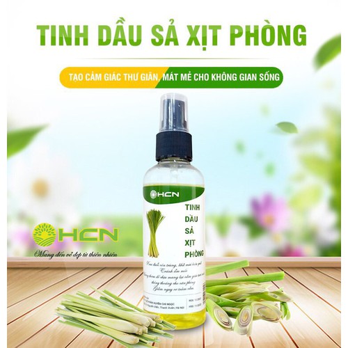 Tinh dầu sả chanh 100ml xịt thơm phòng, đuổi muỗi côn trùng