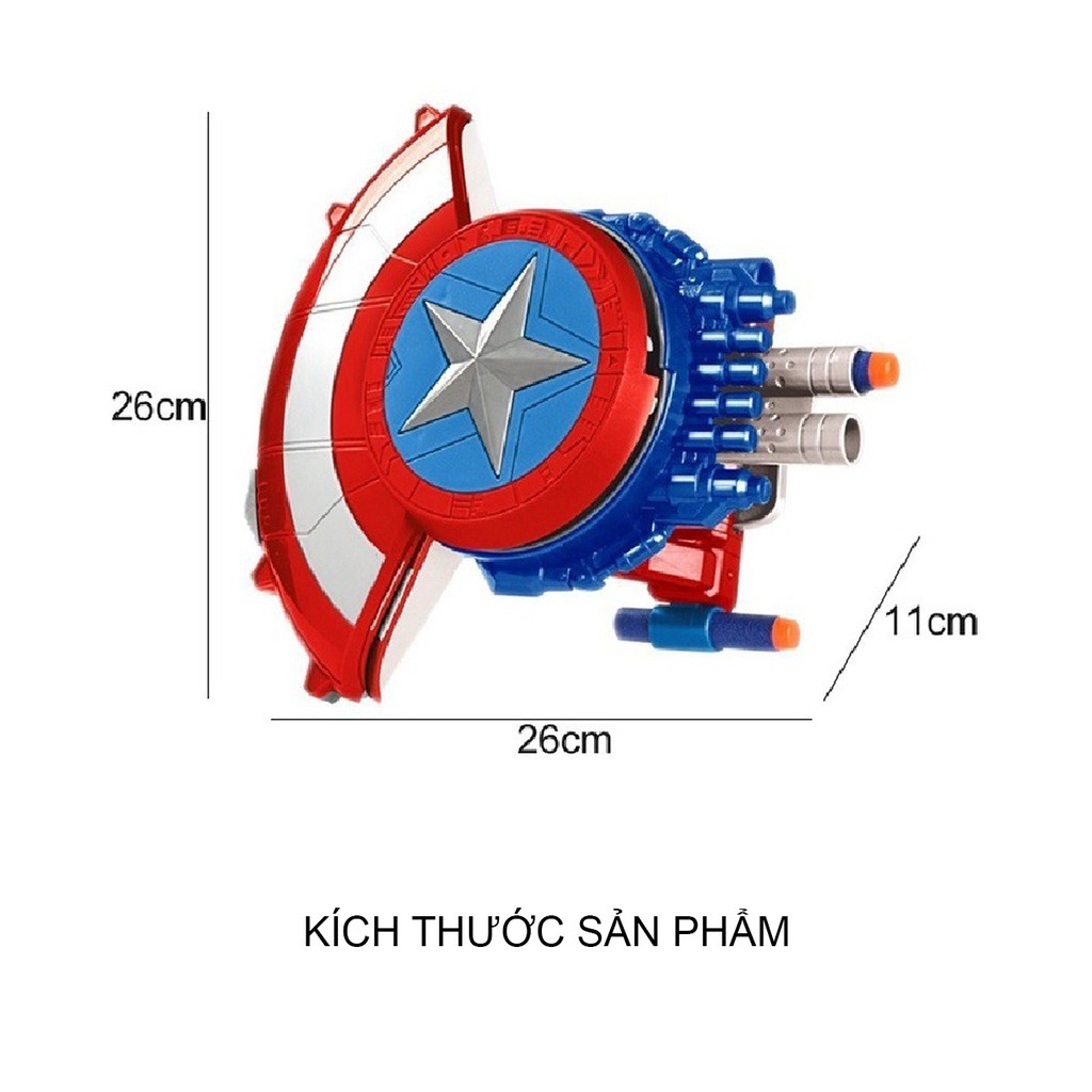 Khiên Captain America đồ chơi siêu nhân Marvel Avengers cho bé đóng vai nhân vật đội trưởng Mỹ cực ngầu, quà tặng cho bé