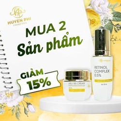 Combo Retinol 0.5% và Kem B5 Huyền Phi_tái tạo phục hồi da,trắng da,giải quyết triệt để mụn nám và lão hoá da (bộ đôi tái sinh Huyền Phi) Combo Retinol 0.5% và Kem B5 Huyền Phi_tái tạo phục hồi da,trắng da,giải quyết triệt để mụn nám và lão hoá da (bộ đôi tái sinh Huyền Phi)