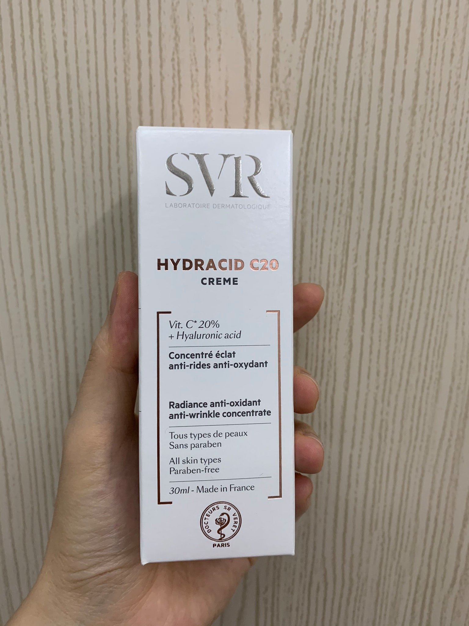 Hình ảnh KEM DƯỠNG CHỐNG LÃO HÓA VÀ LÀM SÁNG DA SVR HYDRACID C20 CREAM 30ML CHÍNH HÃNG