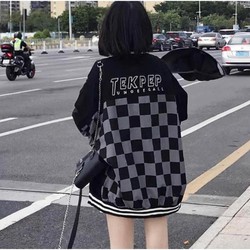 Áo khoác Bomber jacket nam nữ đẹp chất dạ in họa tiết caro Áo khoác varsity chất nỉ dạ caro cao cấp Phan Nguyễn Store Áo khoác Bomber jacket nam nữ đẹp chất dạ in họa tiết caro Áo khoác varsity chất nỉ dạ caro cao cấp Phan Nguyễn Store