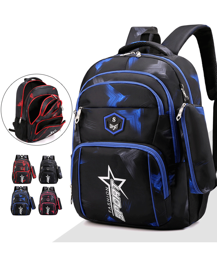 Balo nam nữ cho học sinh cấp 2, cấp 3 đi học, cặp sách học sinh trung học cá tính có kèm túi ví đựng bút