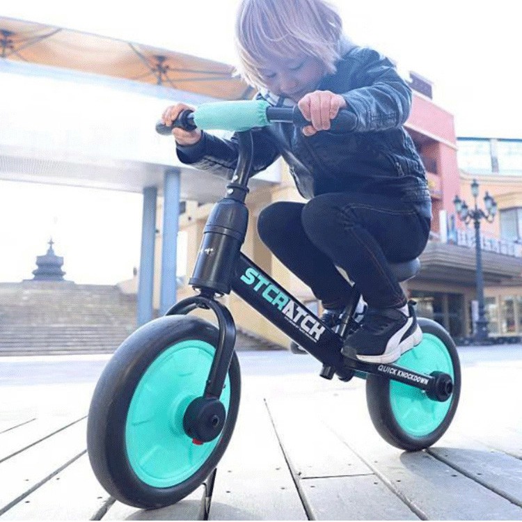 XE ĐẠP THẰNG BẰNG TẬP ĐI CHẮC CHẮN CHO BÉ SCRATCH ST-4B CÓ BÁNH PHỤ VÀ BÀN ĐẠP GẮN LIỀN HOẶC THÁO RỜI