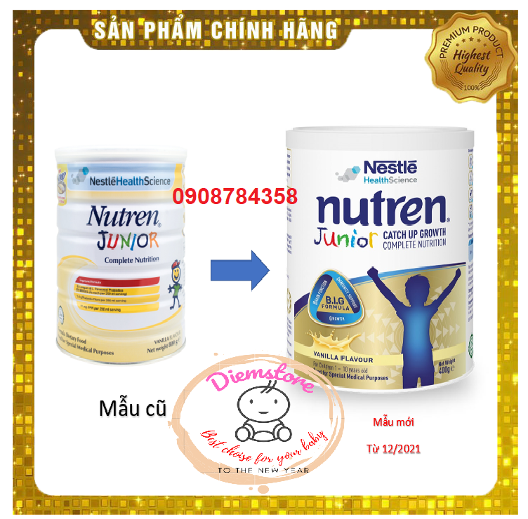 SỮA TĂNG CÂN NUTREN JUNIOR THỤY SĨ 800G (DÀNH CHO TRẺ 1-10 TUỔI)