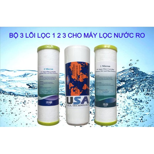 Hình ảnh Bộ 3 lõi lọc nước số 1, 2, 3 dùng cho máy lọc nước RO - 4023_70288885