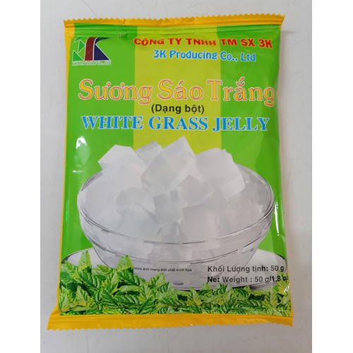 BỘT RAU CÂU SƯƠNG SÁO TRẮNG [VN] 3K White Grass Jelly Powder (bph-hk)