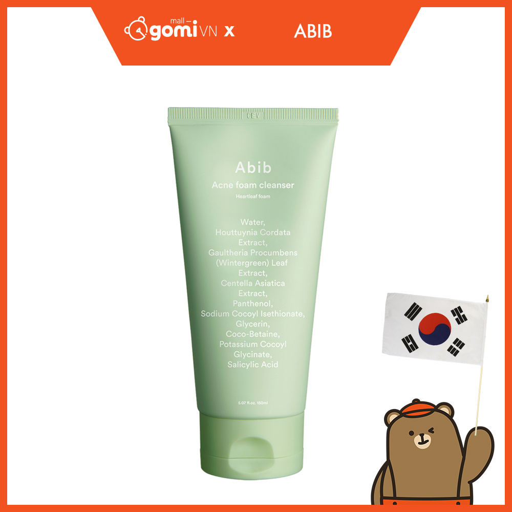 Sữa Rửa Mặt Diếp Cá Dành Cho Da Mụn Abib Acne Foam Cleanser Heartleaf Foam 100ml GomiMall